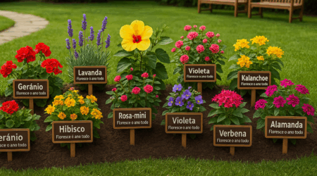 10 plantas que florescem o ano inteiro
