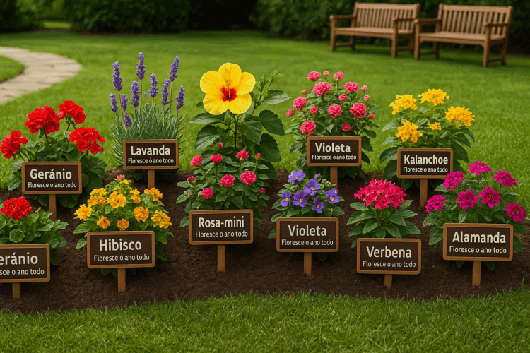10 plantas que florescem o ano inteiro